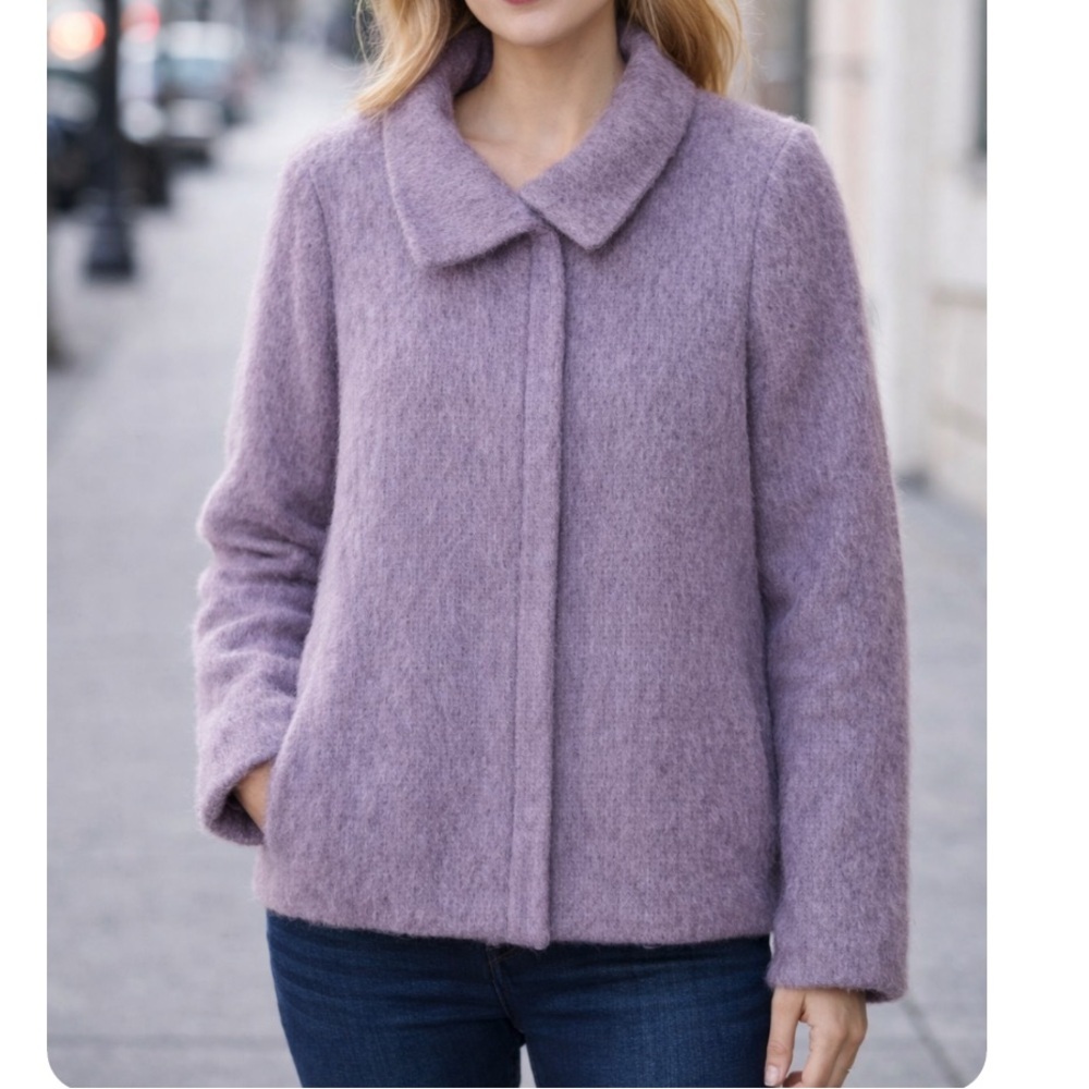 Talbots Jackie Collection Mohair Wool Alpaca Blend Lavender Jacket